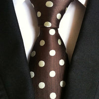 New Design Fashion Necktie Orange White Blue Polka Dot Ties for Man Business Wedding Formal NeckTie 8cm Silk Dress Gift Gravata