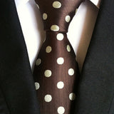 New Design Fashion Necktie Orange White Blue Polka Dot Ties for Man Business Wedding Formal NeckTie 8cm Silk Dress Gift Gravata