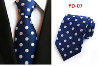 New Design Fashion Necktie Orange White Blue Polka Dot Ties for Man Business Wedding Formal NeckTie 8cm Silk Dress Gift Gravata