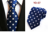 New Design Fashion Necktie Orange White Blue Polka Dot Ties for Man Business Wedding Formal NeckTie 8cm Silk Dress Gift Gravata
