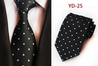 New Design Fashion Necktie Orange White Blue Polka Dot Ties for Man Business Wedding Formal NeckTie 8cm Silk Dress Gift Gravata