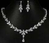 Emmaya Exquisite Jewelry Sets For Women Wedding Party Accessories Cubic Zircon Stud Earrings & Necklace Gift