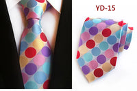 New Design Fashion Necktie Orange White Blue Polka Dot Ties for Man Business Wedding Formal NeckTie 8cm Silk Dress Gift Gravata