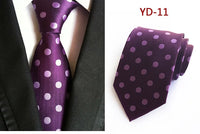 New Design Fashion Necktie Orange White Blue Polka Dot Ties for Man Business Wedding Formal NeckTie 8cm Silk Dress Gift Gravata