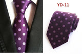 New Design Fashion Necktie Orange White Blue Polka Dot Ties for Man Business Wedding Formal NeckTie 8cm Silk Dress Gift Gravata