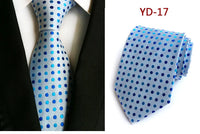 New Design Fashion Necktie Orange White Blue Polka Dot Ties for Man Business Wedding Formal NeckTie 8cm Silk Dress Gift Gravata