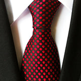 New Design Fashion Necktie Orange White Blue Polka Dot Ties for Man Business Wedding Formal NeckTie 8cm Silk Dress Gift Gravata