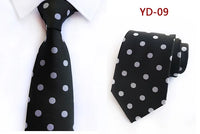 New Design Fashion Necktie Orange White Blue Polka Dot Ties for Man Business Wedding Formal NeckTie 8cm Silk Dress Gift Gravata
