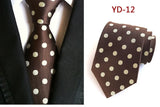 New Design Fashion Necktie Orange White Blue Polka Dot Ties for Man Business Wedding Formal NeckTie 8cm Silk Dress Gift Gravata