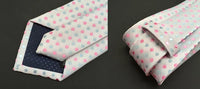 New Design Fashion Necktie Orange White Blue Polka Dot Ties for Man Business Wedding Formal NeckTie 8cm Silk Dress Gift Gravata