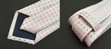 New Design Fashion Necktie Orange White Blue Polka Dot Ties for Man Business Wedding Formal NeckTie 8cm Silk Dress Gift Gravata