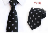 New Design Fashion Necktie Orange White Blue Polka Dot Ties for Man Business Wedding Formal NeckTie 8cm Silk Dress Gift Gravata