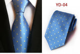 New Design Fashion Necktie Orange White Blue Polka Dot Ties for Man Business Wedding Formal NeckTie 8cm Silk Dress Gift Gravata