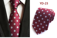 New Design Fashion Necktie Orange White Blue Polka Dot Ties for Man Business Wedding Formal NeckTie 8cm Silk Dress Gift Gravata