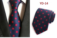 New Design Fashion Necktie Orange White Blue Polka Dot Ties for Man Business Wedding Formal NeckTie 8cm Silk Dress Gift Gravata