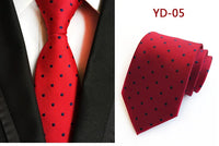 New Design Fashion Necktie Orange White Blue Polka Dot Ties for Man Business Wedding Formal NeckTie 8cm Silk Dress Gift Gravata