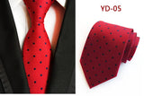 New Design Fashion Necktie Orange White Blue Polka Dot Ties for Man Business Wedding Formal NeckTie 8cm Silk Dress Gift Gravata