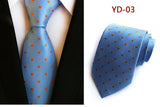 New Design Fashion Necktie Orange White Blue Polka Dot Ties for Man Business Wedding Formal NeckTie 8cm Silk Dress Gift Gravata