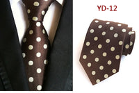 New Design Fashion Necktie Orange White Blue Polka Dot Ties for Man Business Wedding Formal NeckTie 8cm Silk Dress Gift Gravata