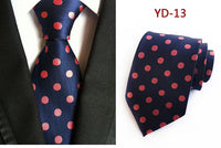 New Design Fashion Necktie Orange White Blue Polka Dot Ties for Man Business Wedding Formal NeckTie 8cm Silk Dress Gift Gravata