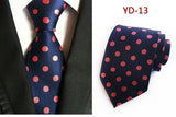 New Design Fashion Necktie Orange White Blue Polka Dot Ties for Man Business Wedding Formal NeckTie 8cm Silk Dress Gift Gravata