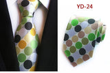 New Design Fashion Necktie Orange White Blue Polka Dot Ties for Man Business Wedding Formal NeckTie 8cm Silk Dress Gift Gravata
