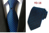 New Design Fashion Necktie Orange White Blue Polka Dot Ties for Man Business Wedding Formal NeckTie 8cm Silk Dress Gift Gravata
