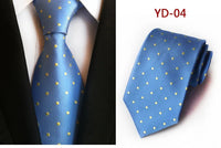 New Design Fashion Necktie Orange White Blue Polka Dot Ties for Man Business Wedding Formal NeckTie 8cm Silk Dress Gift Gravata