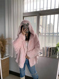 Rabbit Fur Knitted Coat