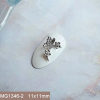 10pcs/lot Luxury No Fading Bow Butterfly Arc Nail Art Parts Zircon Crystal Manicure Nails Accesorios Supplies Decorations Charms