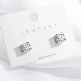 Smyoue 0.1-3CT Test Passed Moissanite Studs Earrings for Men Women S925 Silver Platinum Plated Bride Wedding Lab Diamond Studs
