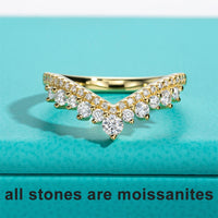 Moissanite Heart Shape Wedding Bands