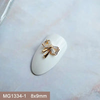10pcs/lot Luxury No Fading Bow Butterfly Arc Nail Art Parts Zircon Crystal Manicure Nails Accesorios Supplies Decorations Charms
