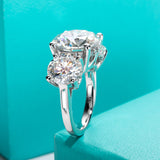 11cttw D Color Moissanite Diamond Luxurious Engagement Rings