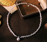 Freshwater Pearl Zircon Necklace