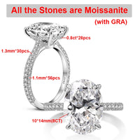 Oval Cut All Moissanite Ring