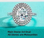 Oval Cut Moissanite Rings