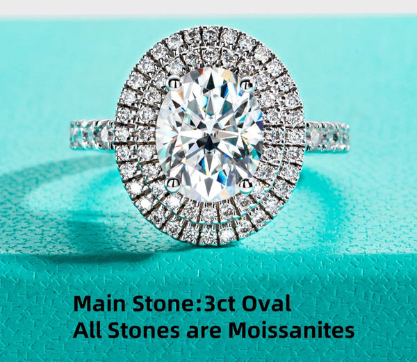 Oval Cut Moissanite Rings