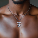 Moissanite Cute Bear Necklace