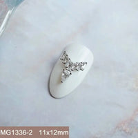 10pcs/lot Luxury No Fading Bow Butterfly Arc Nail Art Parts Zircon Crystal Manicure Nails Accesorios Supplies Decorations Charms