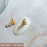 10pcs/lot Luxury No Fading Bow Butterfly Arc Nail Art Parts Zircon Crystal Manicure Nails Accesorios Supplies Decorations Charms