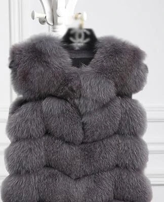 Natural fox Fur Vest