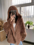 Rabbit Fur Knitted Coat