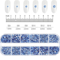 12Grids Pink Mixed Nail Rhinestones Luxury Nail Charms Glitter Crystal Jewelry Gems Nail Art Decoration Manicure Rhinestones R#Q