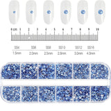 12Grids Pink Mixed Nail Rhinestones Luxury Nail Charms Glitter Crystal Jewelry Gems Nail Art Decoration Manicure Rhinestones R#Q