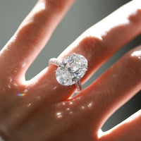 Oval Cut All Moissanite Ring
