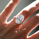 Oval Cut All Moissanite Ring