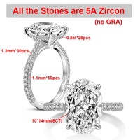 Oval Cut All Moissanite Ring