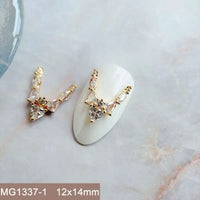 10pcs/lot Luxury No Fading Bow Butterfly Arc Nail Art Parts Zircon Crystal Manicure Nails Accesorios Supplies Decorations Charms