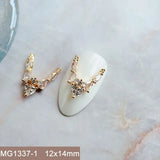 10pcs/lot Luxury No Fading Bow Butterfly Arc Nail Art Parts Zircon Crystal Manicure Nails Accesorios Supplies Decorations Charms